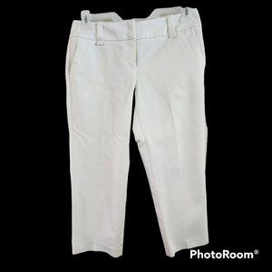 Women's New York Company Stretch White Cropped  Pants Sz 8 Average Pockets
